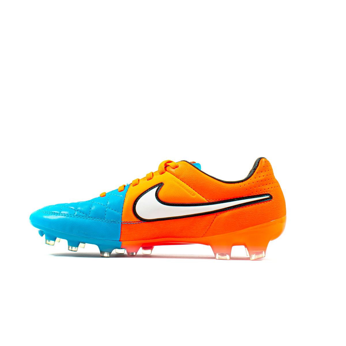 Nike Tiempo Legacy Blue Orange FG Classic Soccer Cleats