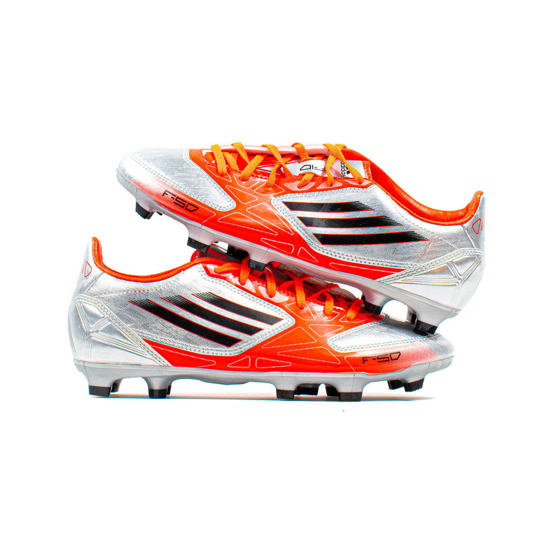 Adidas F10 Adizero Silver Orange FG Classic Soccer Cleats