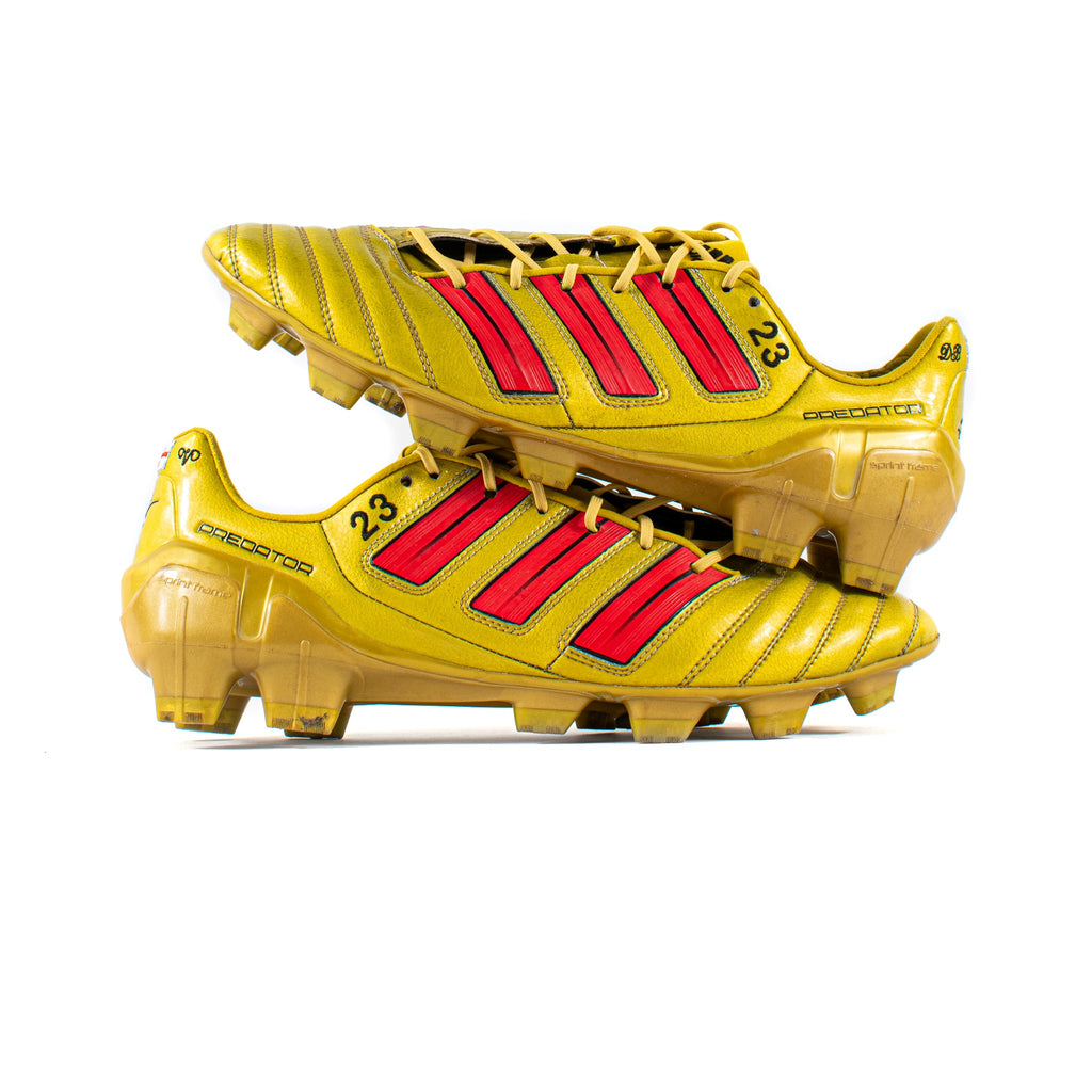 Adidas Predator Adipower Gold David Beckham Match Worn Boots Classic Soccer Cleats