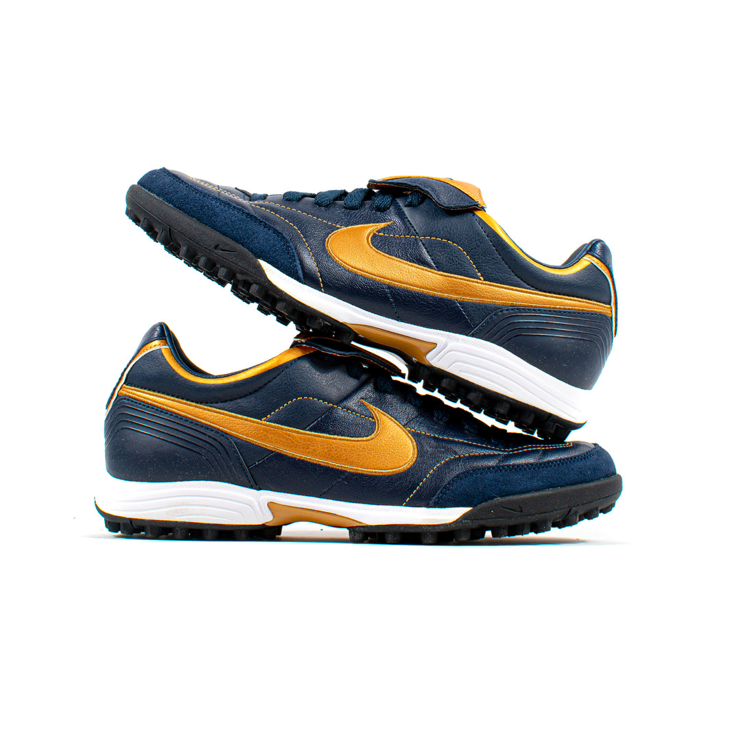 Nike Tiempo Mystic TF Plus Navy Classic Soccer Cleats