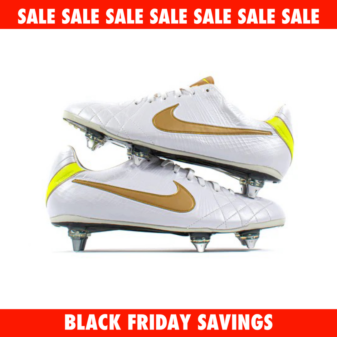 Nike Tiempo Legend IV Elite White Gold SG Classic Soccer Cleats