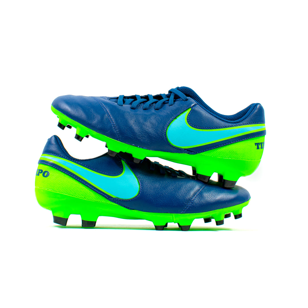 Nike Tiempo Genio VI Navy FG Classic Soccer Cleats