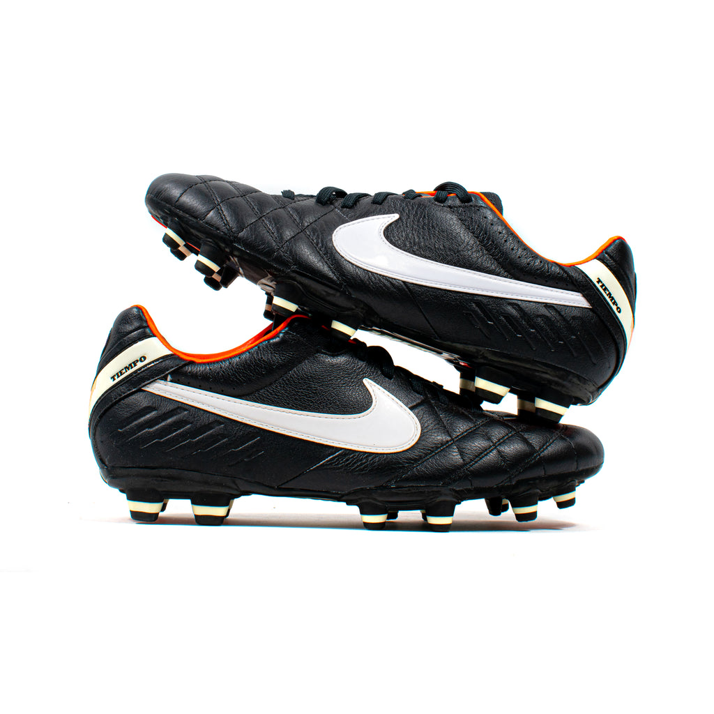 Nike Tiempo Mystic IV Black Orange FG Classic Soccer Cleats