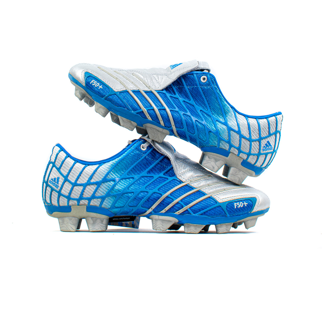 Adidas F50 Spider Silver Blue FG Classic Soccer Cleats