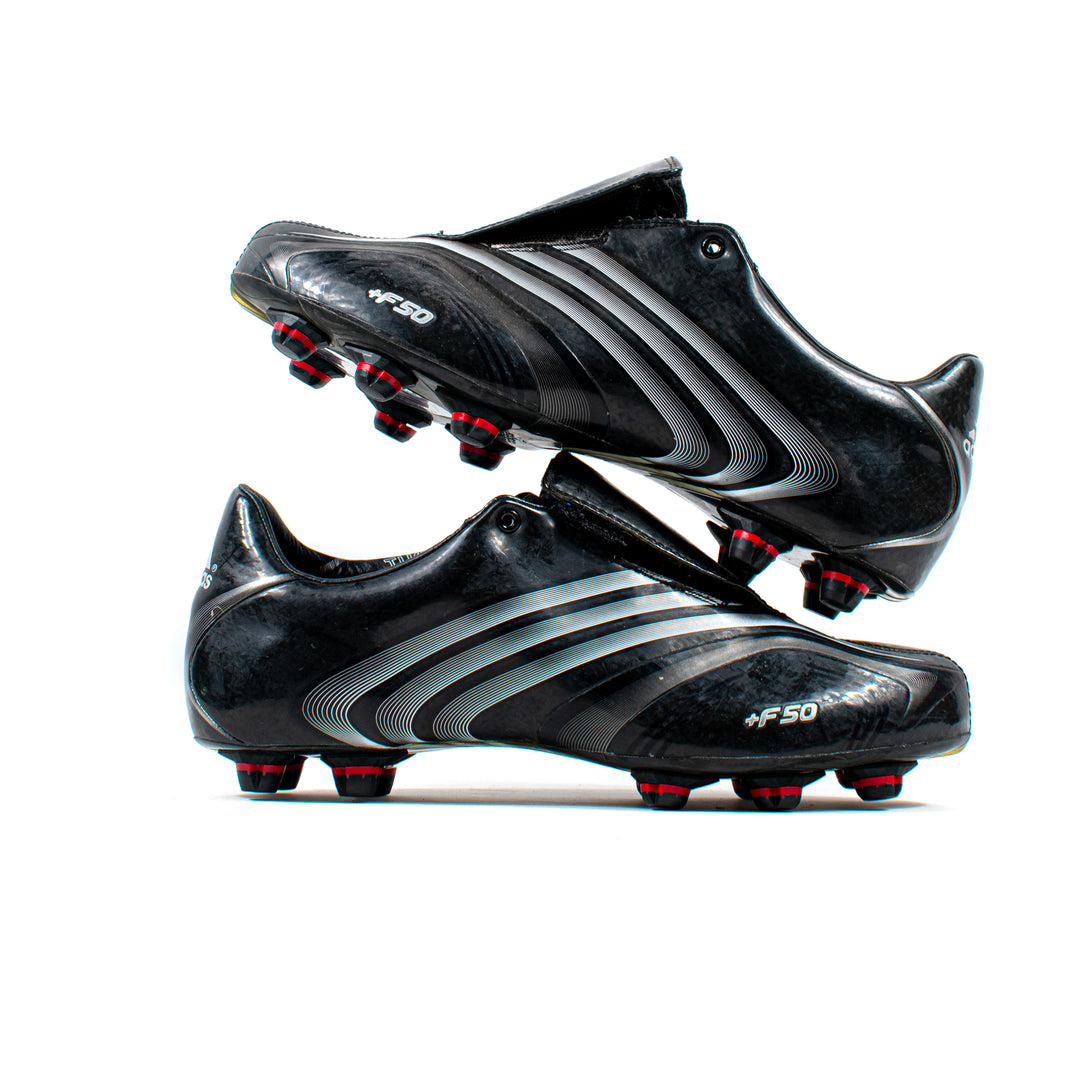 Adidas top +F50.6 TUNIT Black Red Soccer Cleats Shoes Upper Skin Shell Brand New