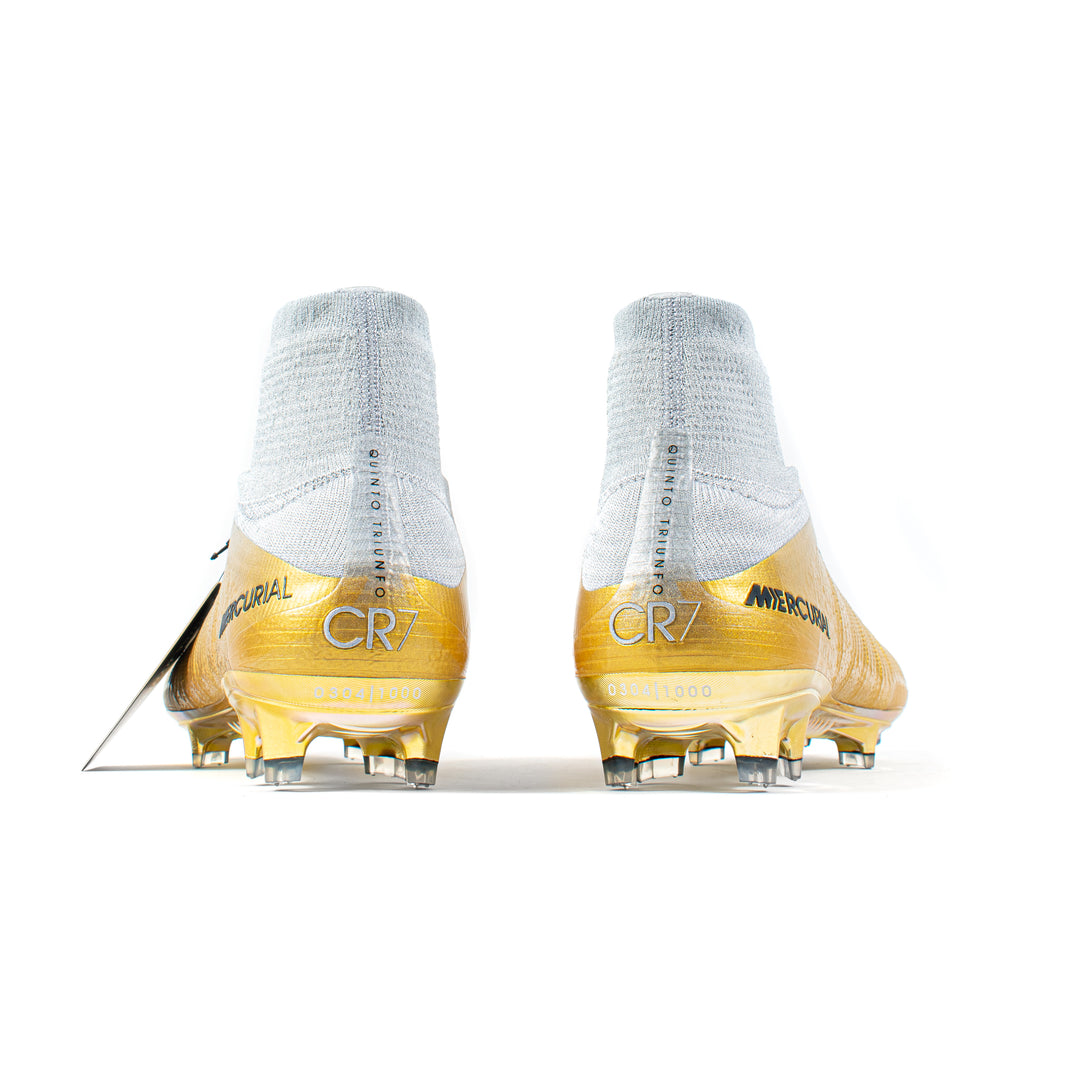 Nike Mercurial Superfly V Elite Quinto Triunfo CR7 Gold FG Classic Soccer Cleats