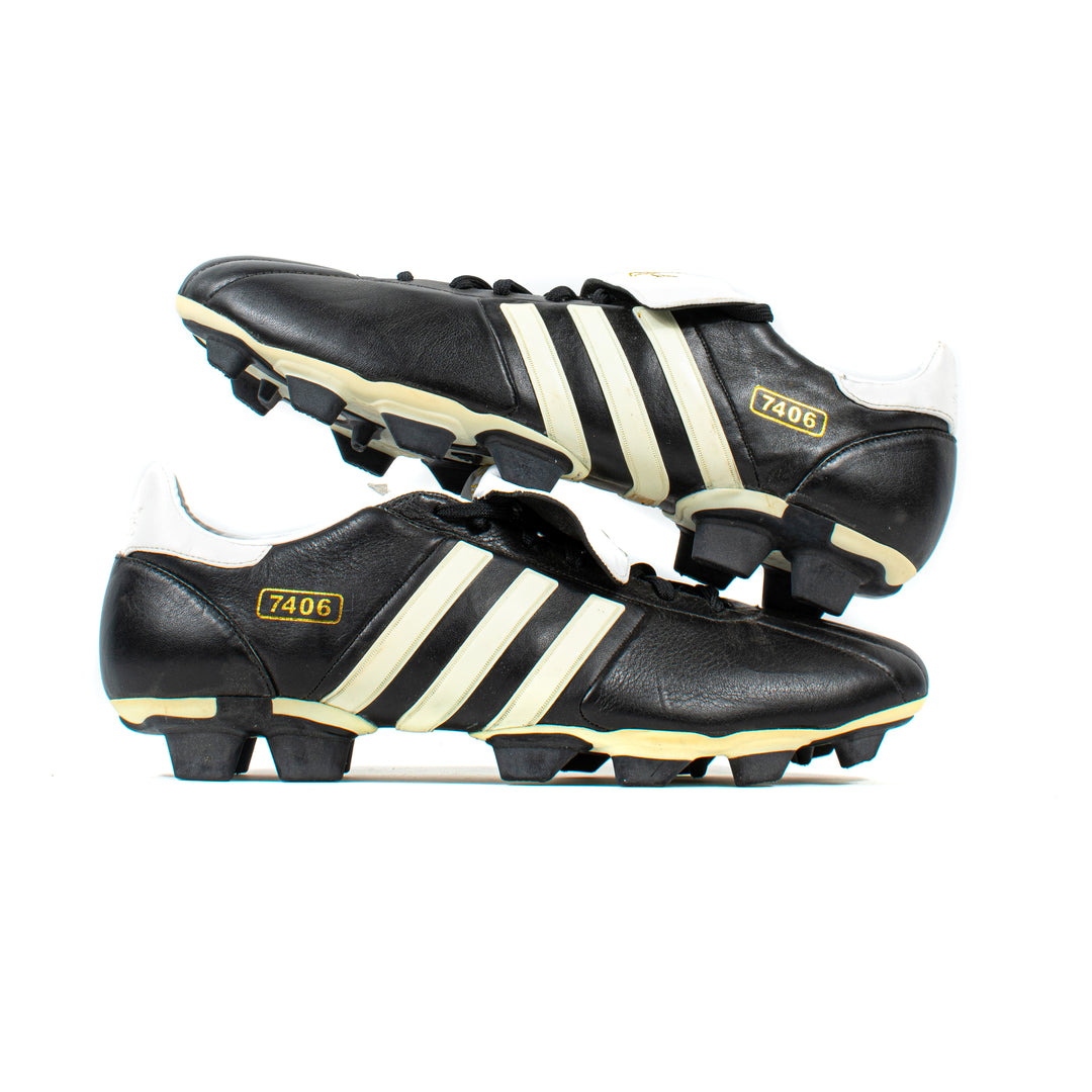 Adidas 7406 Black White FG Classic Soccer Cleats